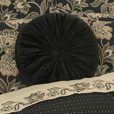 Royal Court Montecito Black Tufted Round Decorative Throw Pillow