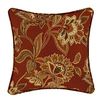 Royal Court Montecito Red Square Decorative Throw Pillow