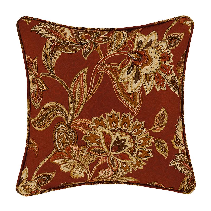 Royal Court Montecito Red Square Decorative Throw Pillow, Fits All