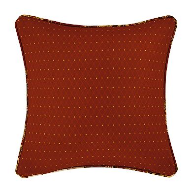 Royal Court Montecito Red Square Decorative Throw Pillow