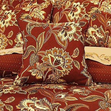 Royal Court Montecito Red Square Decorative Throw Pillow