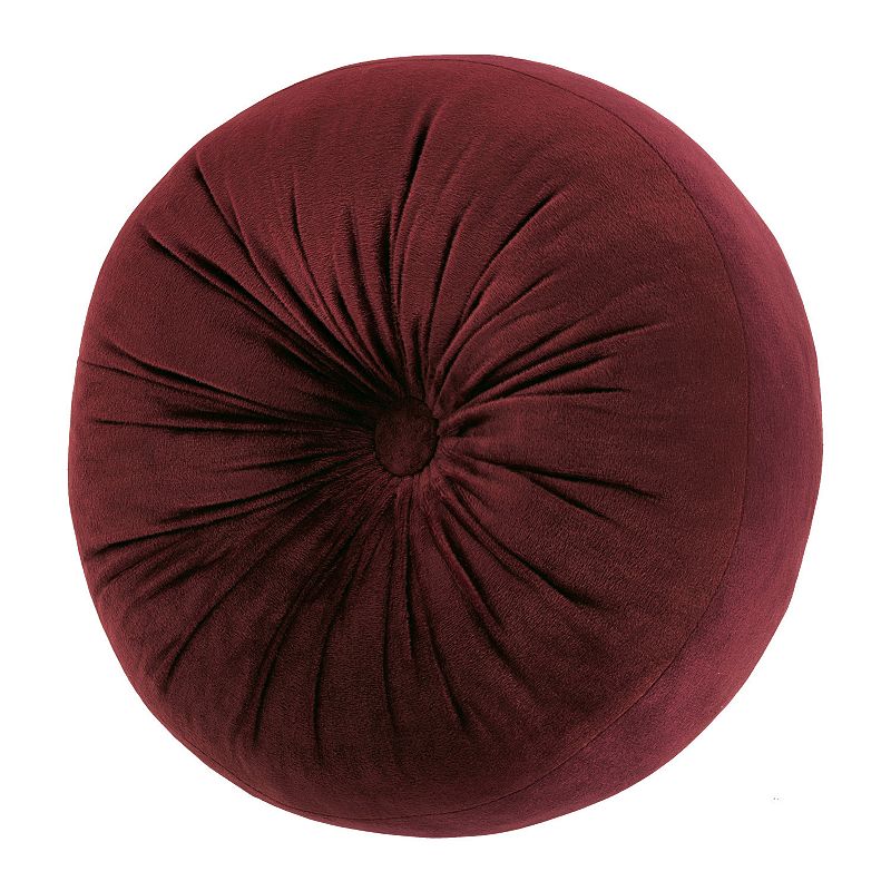 Royal Court Montecito Red Tufted Round Decorative Throw Pillow, Fits All