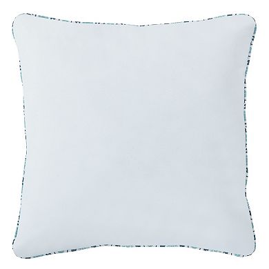 Royal Court Afton Blue Square Decorative Throw Pillow