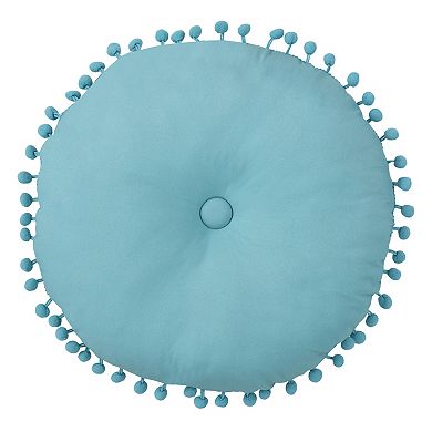 Royal Court Afton Blue Round Decorative Throw Pillow