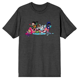 Men's Teen Titans Go To The Movies Pink Sofa Tee