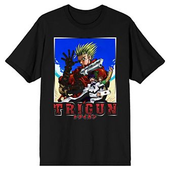 Men's Trigun Characters Over Beach Tee