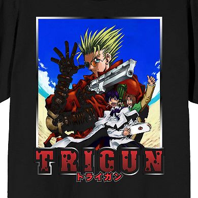 Men's Trigun Characters Over Beach Tee