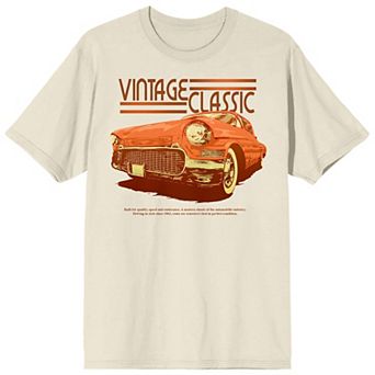 Men's Car Fanatic Orange Vintage Car Tee