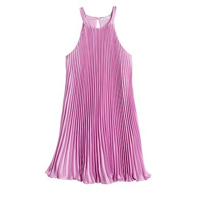 Women's Nine West Pleated Swing Mini Dress