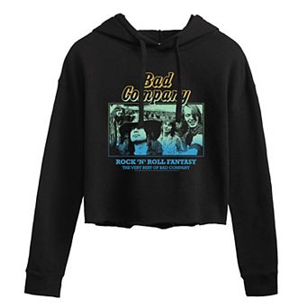Juniors' Bad Company Rock N Roll Fantasy Cropped Hoodie
