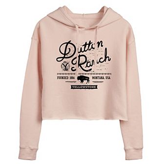 Juniors' Yellowstone Dutton Ranch Cropped Hoodie