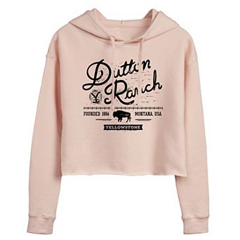 Juniors' Yellowstone Dutton Ranch Cropped Hoodie
