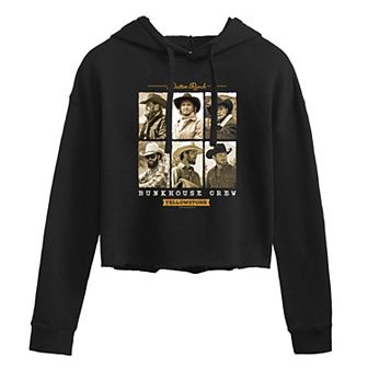 Juniors' Yellowstone Bunkhouse Crew Cropped Hoodie