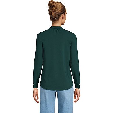 Women's Lands' End Gathered Mockneck Top