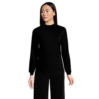 Women's Lands' End Gathered Mockneck Top