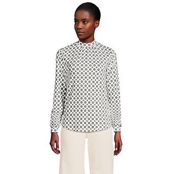 Women's Lands' End Gathered Mockneck Top