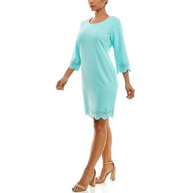 Women's Nina Leonard Laser Cut Dress