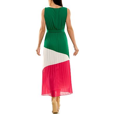 Women's Nina Leonard Colorblock Dress