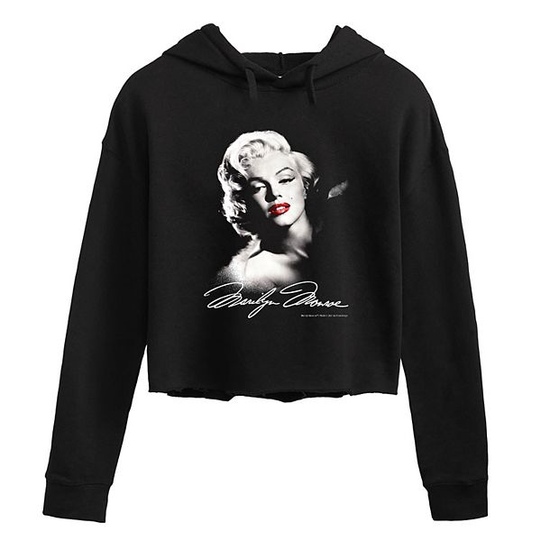 Juniors' Marilyn Monroe Cropped Hoodie