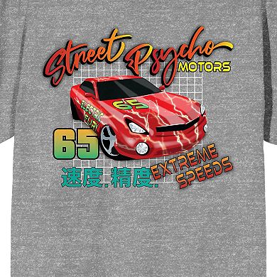 Men's Car Fanatic Red Lightning Tee
