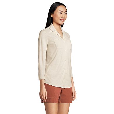 Women's Lands' End Slubbed Tunic Shirt