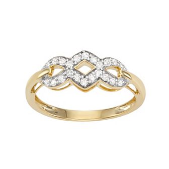 HDI 10k Gold 1/4 Carat T.W. Diamond Fashion Ring