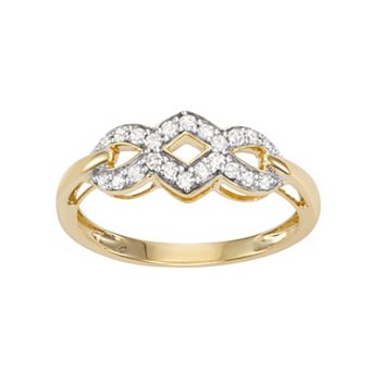 HDI 10k Gold 1/4 Carat T.W. Diamond Fashion Ring