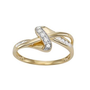 HDI 10k Gold 1/5 Carat T.W. Diamond Twist Ring