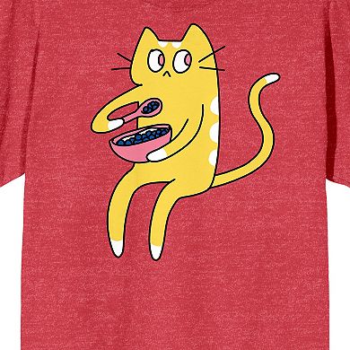 Men's Deroy Kitty Yellow and White Tee