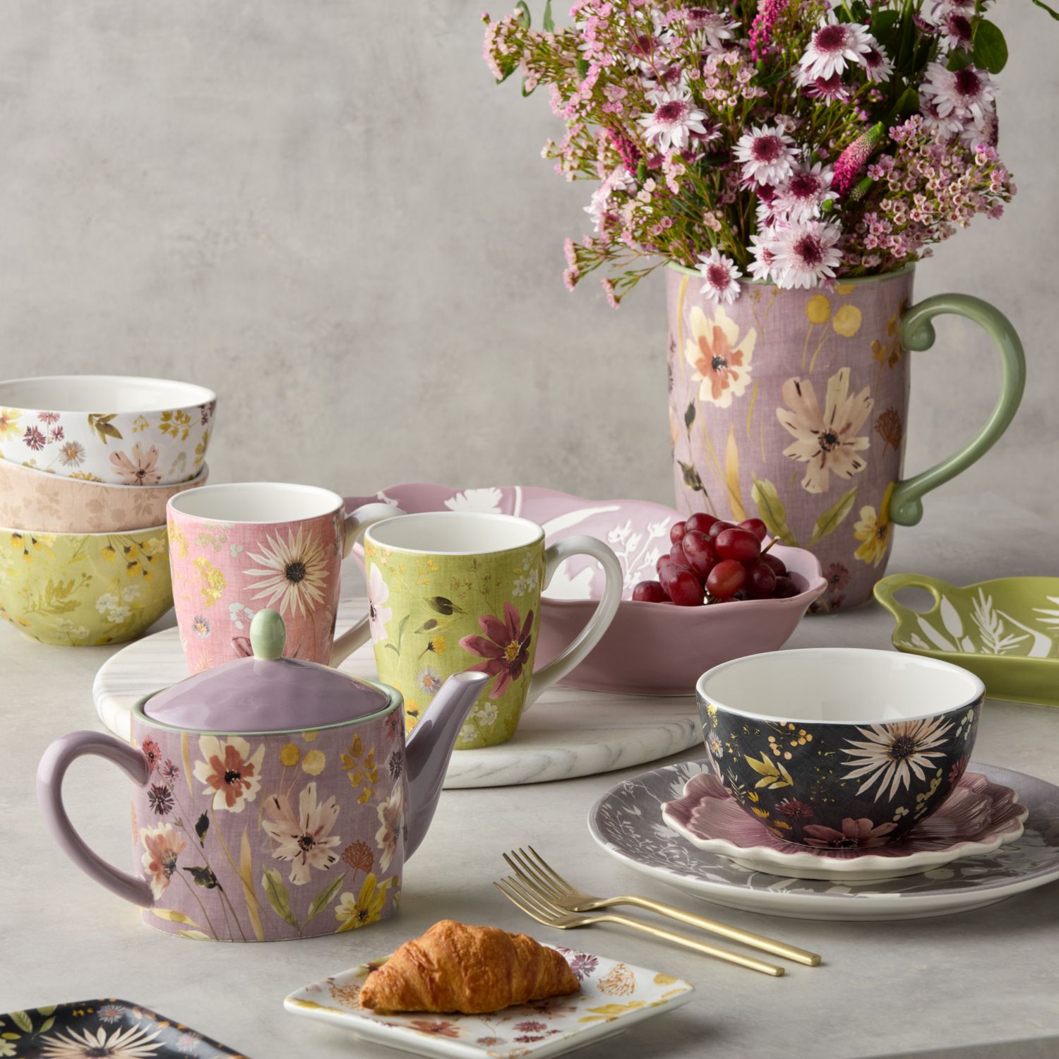Certified International Wildflower Dinner Plates - Thumbnail 4