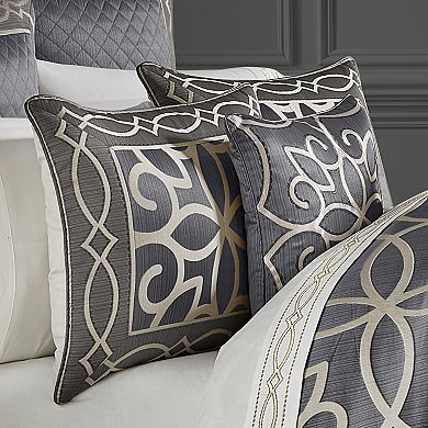 Five Queens Court Darwin Charcoal 4-piece Comforter Set