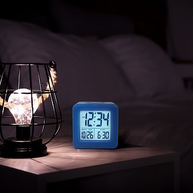 La Crosse Technology Soft Cube LCD Alarm Clock with Smart Light