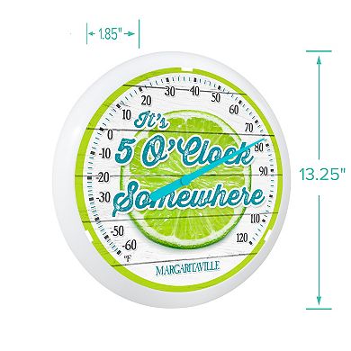 La Crosse Technology "It’s 5 O'Clock" Margaritaville Analog Dial Thermometer