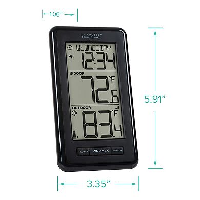 La Crosse Technology Wireless Digital Thermometer with Indoor Humidity