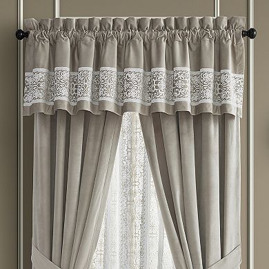Five Queens Court Othello Linen Window Straight Valance