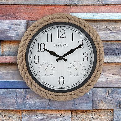 La Crosse Technology Rowan Indoor / Outdoor Rope Wall Clock