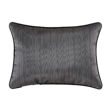 Five Queens Court Darwin Charcoal Boudoir Decorative Throw Pillow