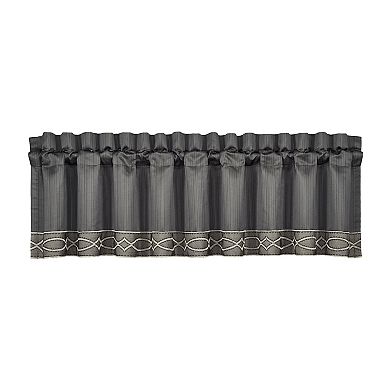 Five Queens Court Darwin Charcoal Window Straight Valance