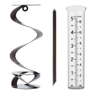 Monitor rainfall in your garden with this La Crosse Technology Helix Spiral Rain Gauge.