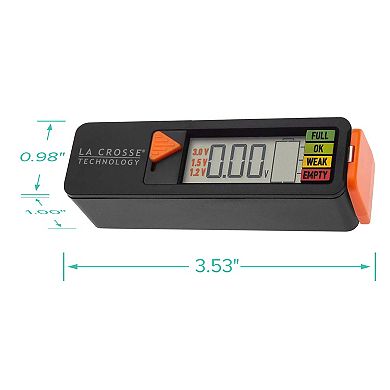 La Crosse Technology Handheld Digital Battery Tester