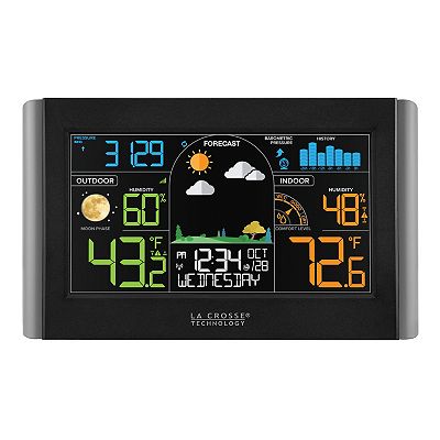 La Crosse Technology - WS6820 Stazione Meteo radiocontrollato con display LCD colorato - Bianco