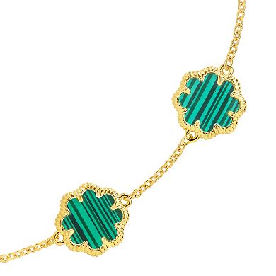 MC Collective Abalone Flower Medallion Station Bracelet