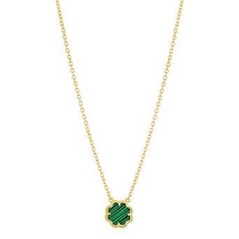 MC Collective Abalone Flower Medallion Necklace