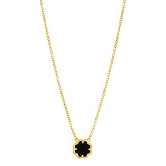 MC Collective Abalone Flower Medallion Necklace