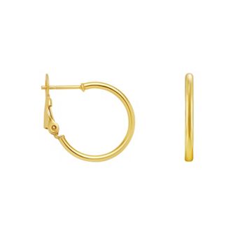 PRIMROSE Sterling Silver Polished Tube Hoop Earrings