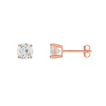 PRIMROSE Sterling Silver Cubic Zirconia Stud Earrings