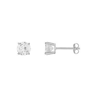 PRIMROSE Sterling Silver Cubic Zirconia Stud Earrings