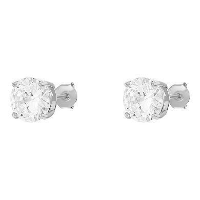 PRIMROSE Sterling Silver 8 mm Cubic Zirconia Stud Earrings