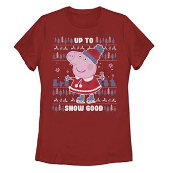 Juniors' Peppa Pig "Up To Snow Good" Tee