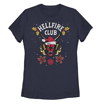 Juniors' Stranger Things Hellfire Club Christmas Tee